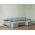 П-образный диван Ванкувер лайт с накладкой и столом