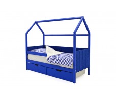 Детская кровать-домик мягкий Svogen синий