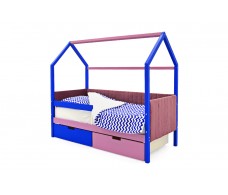 Детская кровать-домик мягкий Svogen синий-лаванда