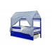 Детская кровать-домик Svogen синий