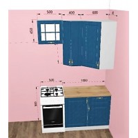 Кухня Гранд (Синий) ДСВ 1,5м