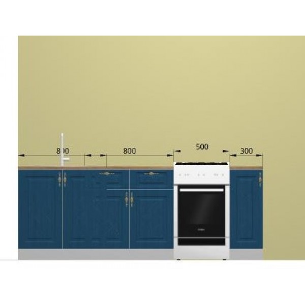 Кухня Гранд (Синий) ДСВ 1,9м