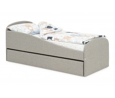 Детская мягкая кровать с ящиком Letmo халва (рогожка)