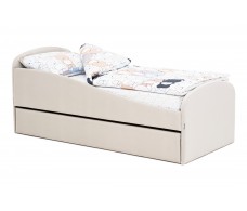  Детская мягкая кровать с ящиком Letmo ванильный (велюр)