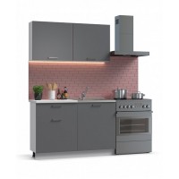 Кухонный гарнитур Люкс-120 Серый графит