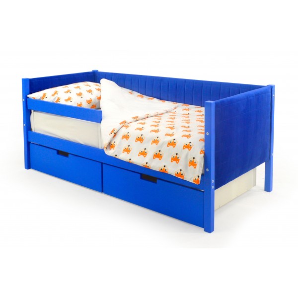 Детская кровать-тахта мягкая Svogen синий