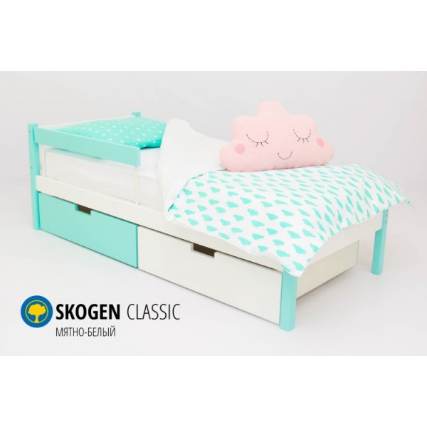 Детская кровать Svogen classic мятно-белый