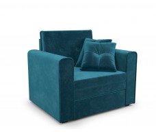 Кресло-кровать Санта (бархат сине-зеленый STAR VELVET 43 BLACK GREEN)