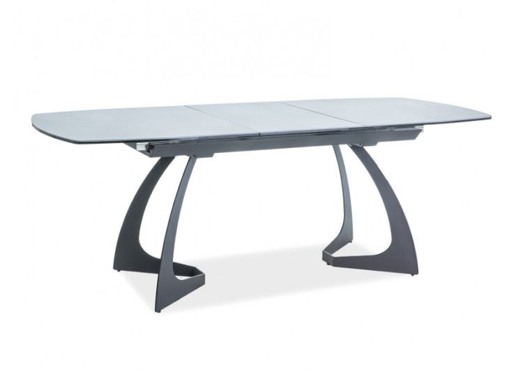 Стол обеденный Signal  MARTINEZ Ceramic 160 раскладной (серый/черный)