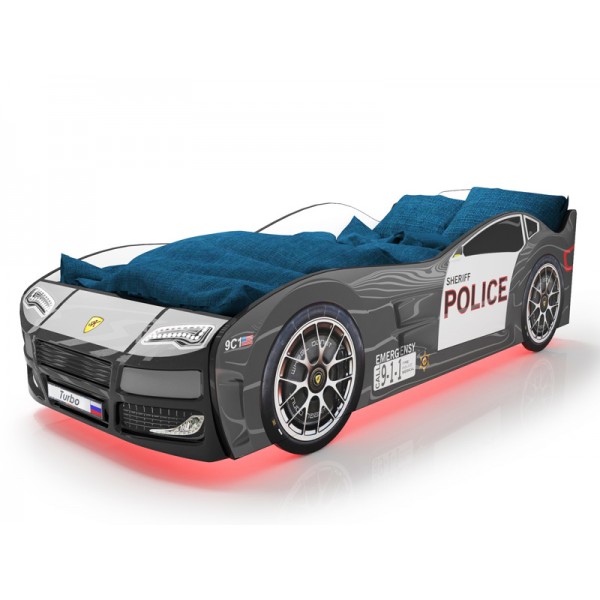 Детская кровать машина Турбо Полиция 2