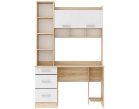 Письменно-компьютерный стол ПКС-5 Дуб Сонома/Белый глянец