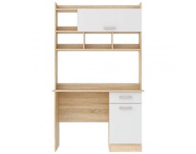 Письменно-компьютерный стол ПКС-2 Дуб сонома/Белый глянец