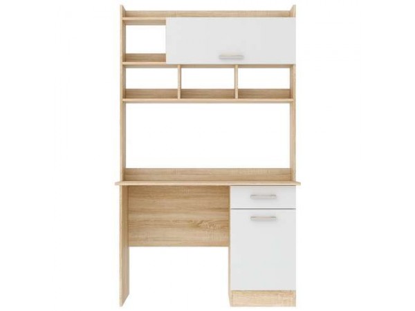 Письменно-компьютерный стол ПКС-2 Дуб сонома/Белый глянец