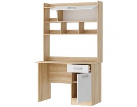 Письменно-компьютерный стол ПКС-2 Дуб сонома/Белый глянец