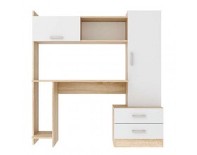 Письменно-компьютерный стол ПКС-7 сонома/белый глянец