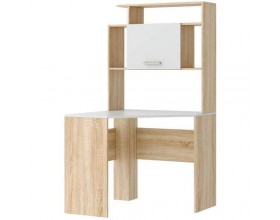 Письменно-компьютерный стол «ПКС-8» Угловой Сонома-Белый глянец