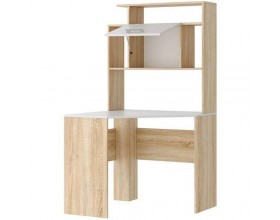 Письменно-компьютерный стол «ПКС-8» Угловой Сонома-Белый глянец