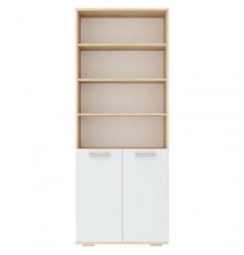 Стеллаж ПКС-8 Сонома/Белый глянец