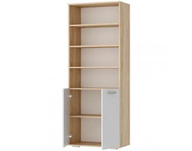 Стеллаж ПКС-8 Сонома/Белый глянец