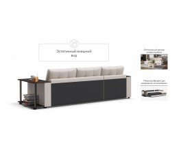 Атланта Люкс угловой диван Экокожа белый