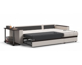 Атланта Люкс угловой диван Экокожа белый