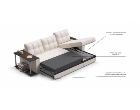 Атланта Люкс угловой диван Экокожа белый