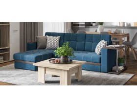 Атланта Люкс угловой диван Рогожка Мальмо синий