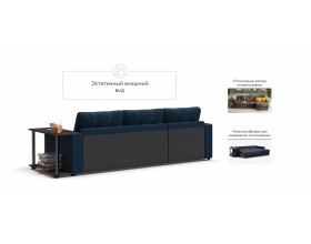Атланта Люкс угловой диван Рогожка Мальмо синий