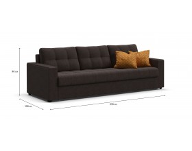 Атланта НПБ 120 диван Рогожка Мальмо шоколад