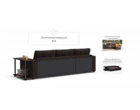 Атланта Люкс угловой диван Рогожка Мальмо шоколад