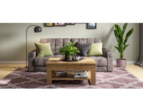 Босс диван Велюр Алькантара серый