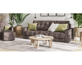 Босс диван Велюр Алькантара серый