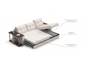 Атланта НПБ угловой диван Экокожа белый