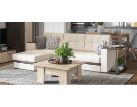 Атланта НПБ угловой диван Экокожа белый