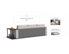 Атланта НПБ угловой диван Экокожа белый