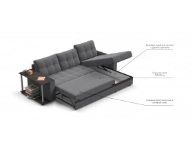 Атланта НПБ угловой диван Рогожка Мальмо серый