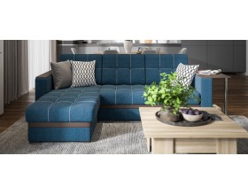 Атланта НПБ угловой диван Рогожка Мальмо синий
