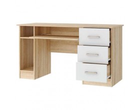 Письменно-компьютерный стол ПКС-4 Сонома-Белый глянец