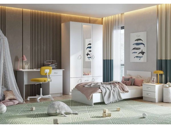 Шкаф 3-створчатый Ронда Шк-3 Белое дерево