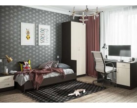 Шкаф Ронда 2-створчатый ШК-20 венге/дуб белфорд