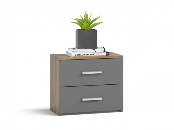 Тумба LUX Крафт табачный + Серый графит