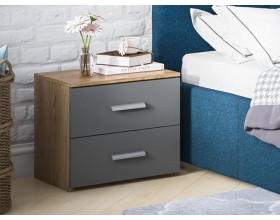 Тумба LUX Крафт табачный + Серый графит