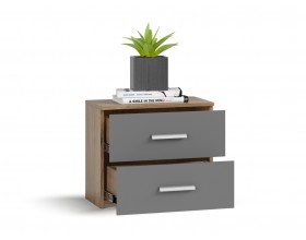 Тумба LUX Крафт табачный + Серый графит