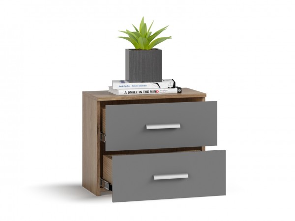 Тумба LUX Крафт табачный + Серый графит