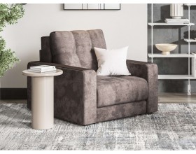 Босс кресло-кровать Велюр Алькантара серый