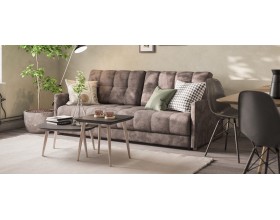 Босс Лофт диван Велюр Алькантара серый