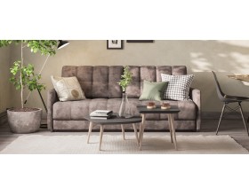 Босс Лофт диван Велюр Алькантара серый