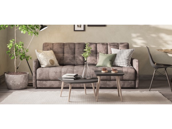 BOSS 2.0 LOFT диван велюр Alkantara серый BOSS 2.0 LOFT диван велюр Alkantara серый