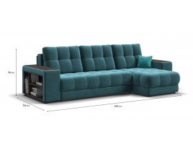 Диван BOSS 3.0 XL угол велюр Monolit Зеленый