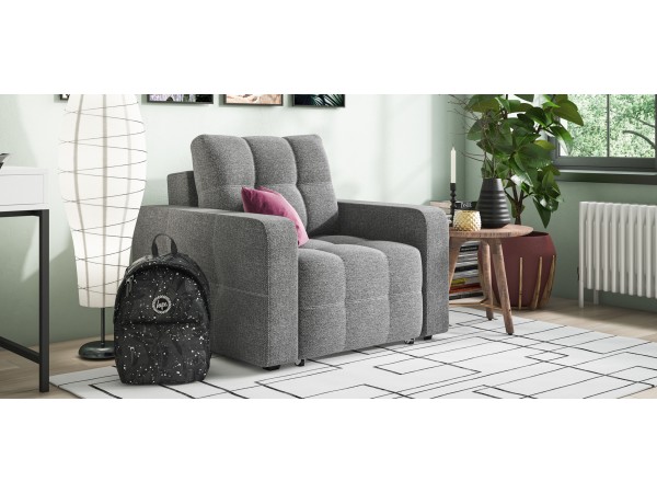 Кресло-кровать Dandy рогожка Malmo серый Кресло-кровать Dandy рогожка Malmo серый